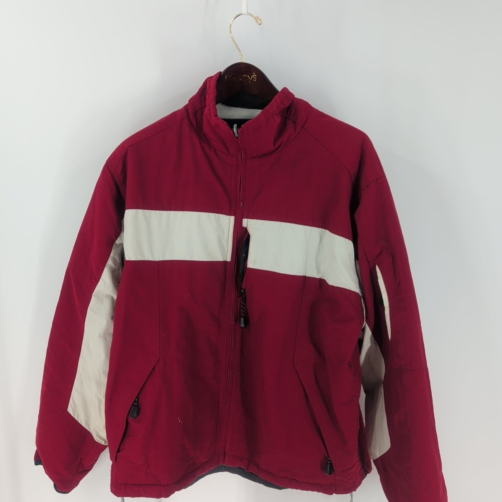 Vintage 90's Arizona Jean‎ Co. Full Zip Pockets Windbreaker Jacket Red Sz XL